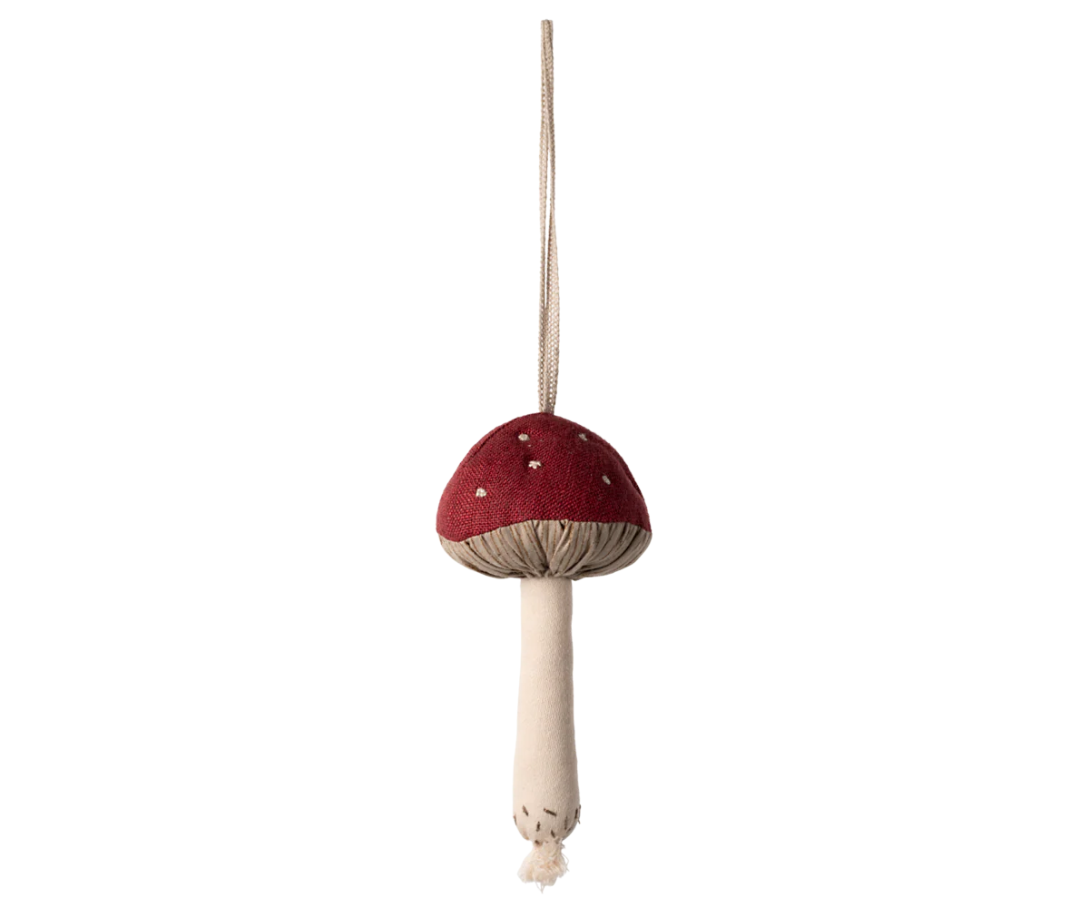 Mushroom Ornament - Red