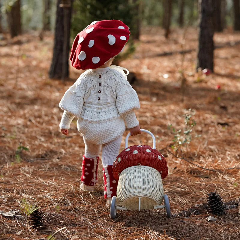 Rattan Mushroom Buggy - Red