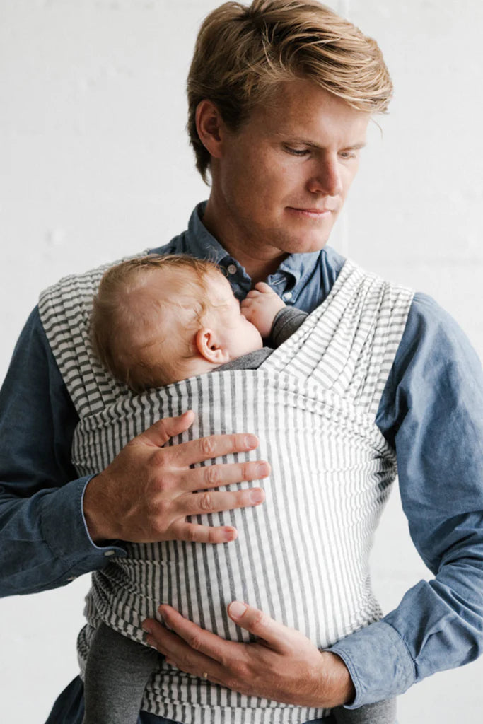 Wrap - Natural Grey Stripe-Little Sprout