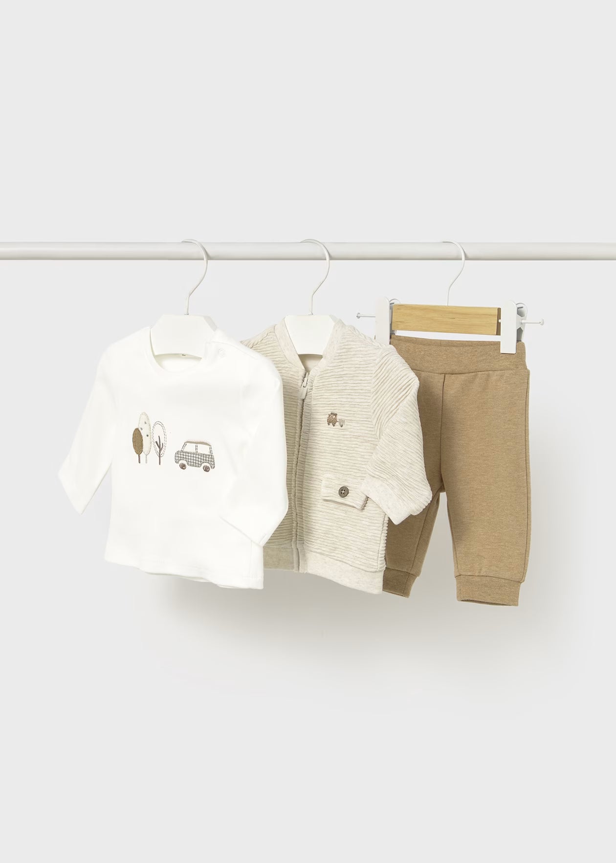 Newborn 3-Piece Set Heather Toffee Little Sprout