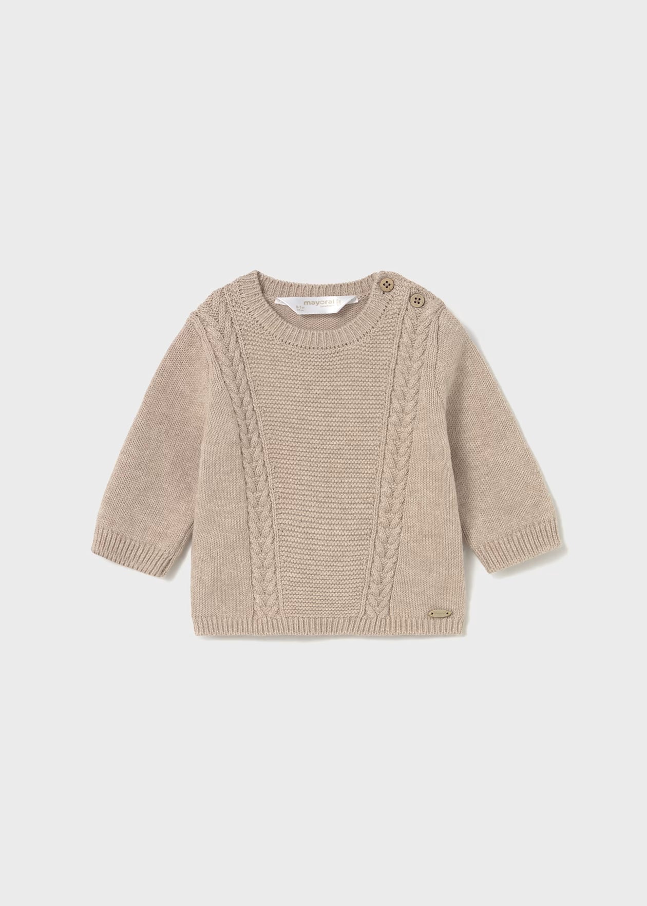 Mayoral Newborn Boy Soft Knit Sweater Dune Little Sprout