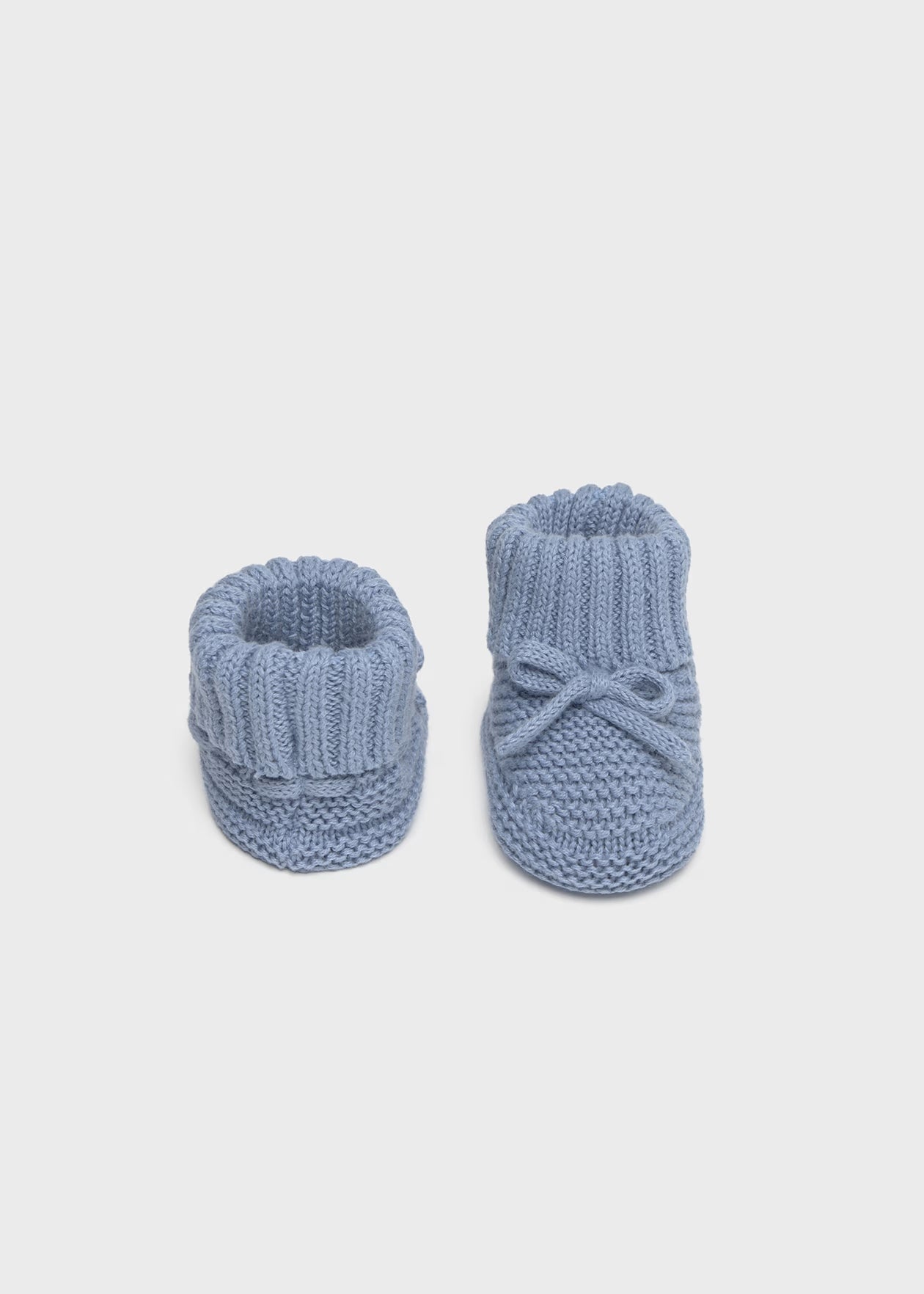 Newborn Knit Booties - Cloud