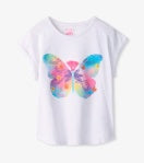 Painted Butterfly Relaxed Tee - White