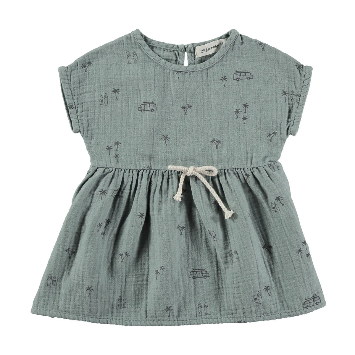 Palms Dress - Blue Grey