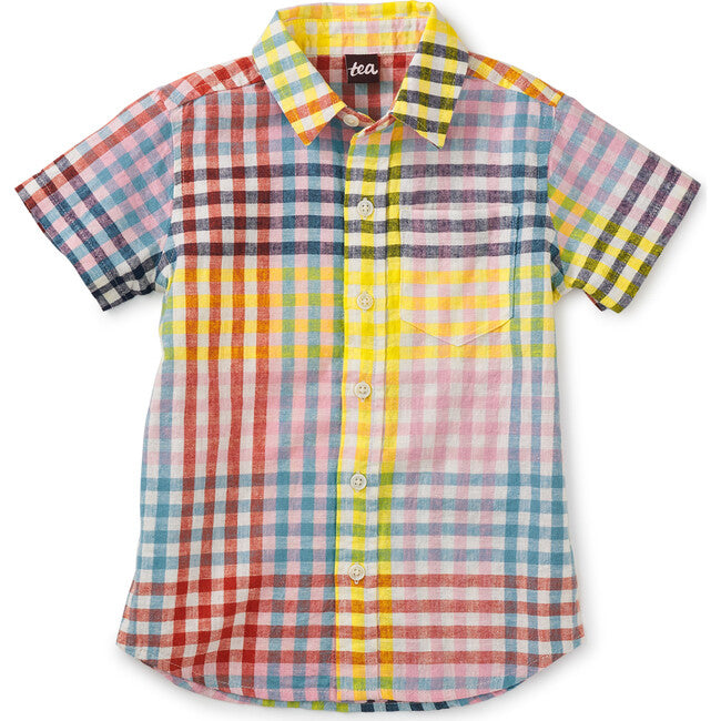 Plaid Woven Button Up Shirt - Paloma Plaid