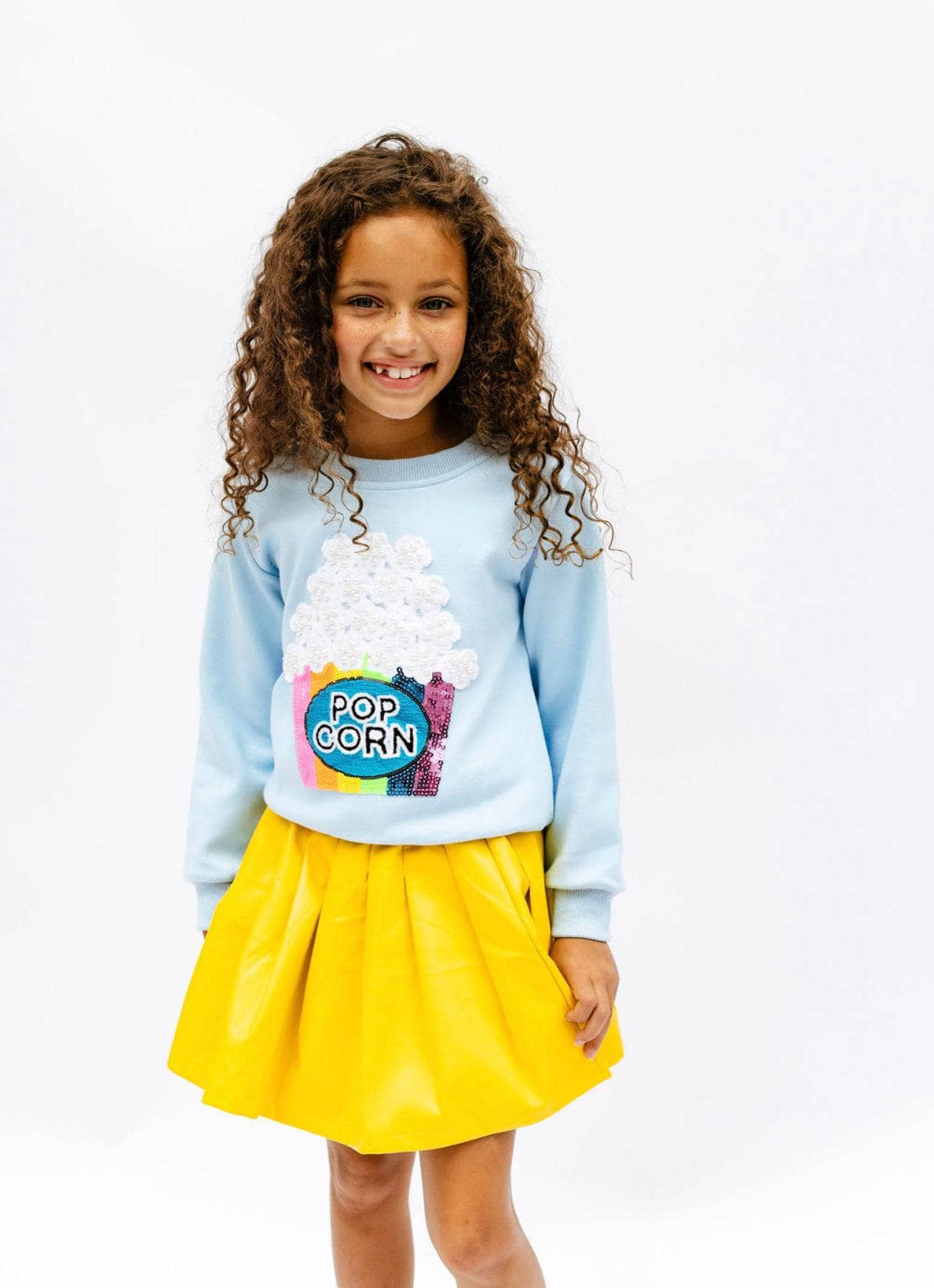 Pearls and Popcorn Sweatshirt - Blue