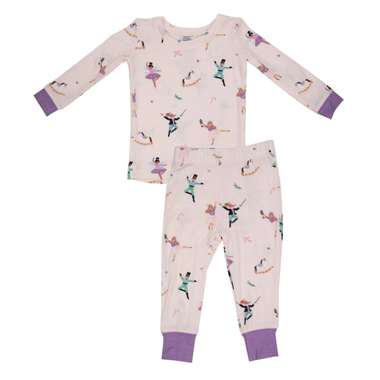 baby LS loungewear set aw23 pink nutcracker