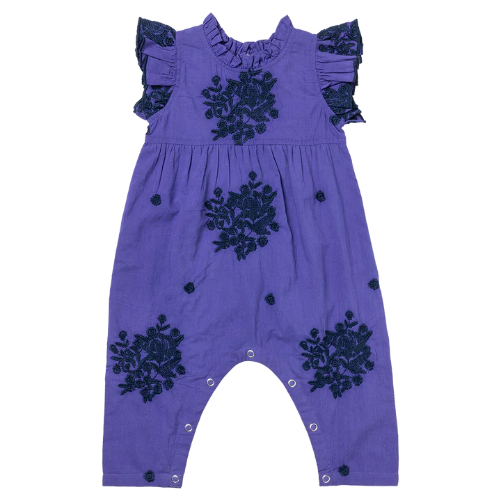 baby girls jennifer jumper royal purple w/embroidery