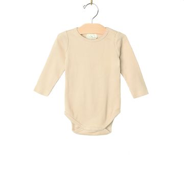 Organic Cotton Rib Bodysuit - Natural