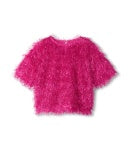 Rose Violet Fluffy Sweater Knit Top