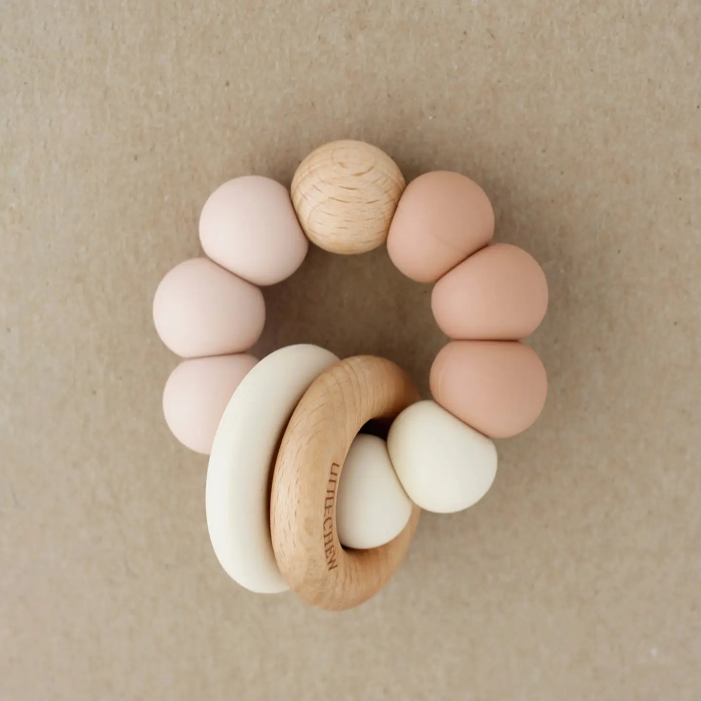 teether roy - blush-Little Sprout