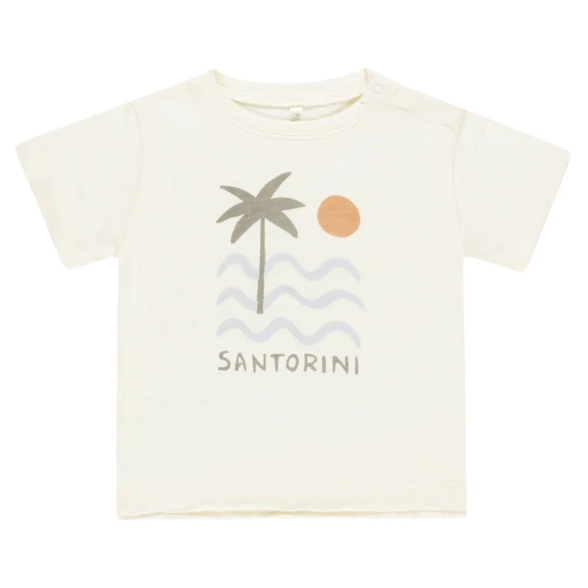 Baby Raw Edge Tee - Santorini-Little Sprout