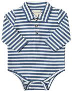 Seymour Polo Onesie - Blue/White