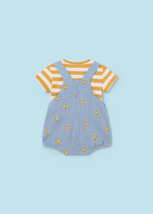 Newborn Dungaree Set - Corn