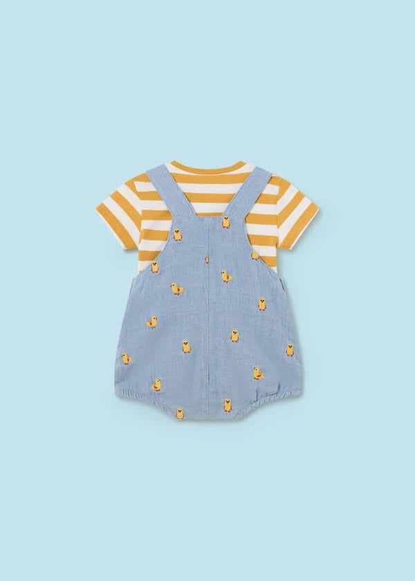 Newborn Dungaree Set - Corn