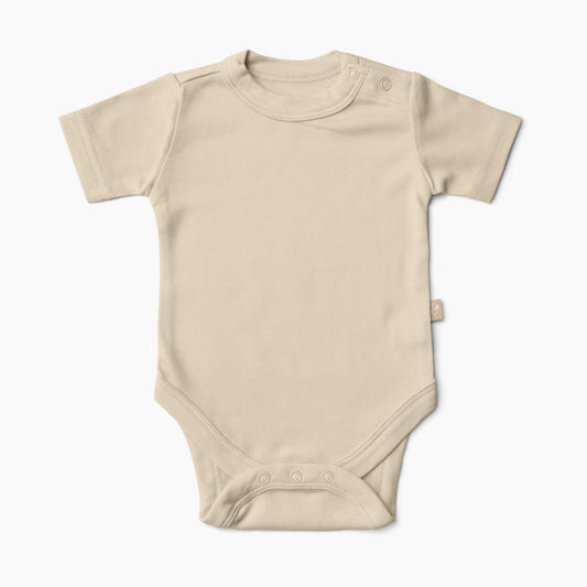 Viscose From Bamboo Organic S/S bodysuit - Oat