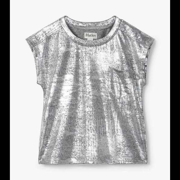 Silver Shimmer Relaxed Tee