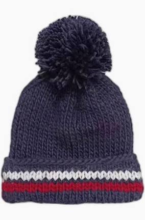 Ski Stripe Hat- Navy