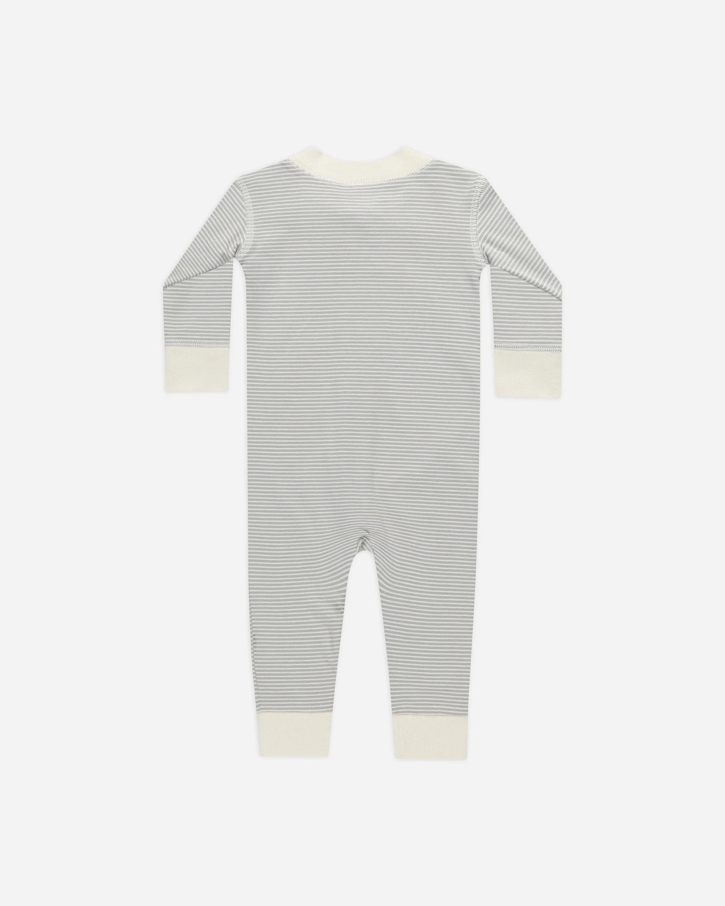 Zip Long Sleeve Sleeper - Blue Micro Stripe