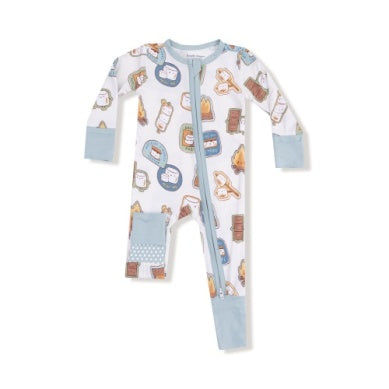 Angel Dear 2 way zipper romper Smores Little Sprout