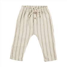 Stripes Rustic Pants - Ecru