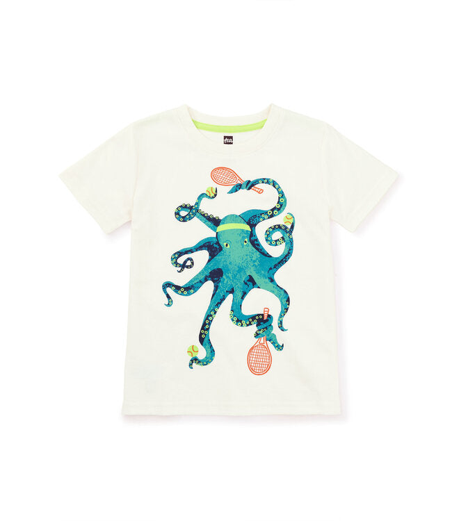 Octo Tennis Graphic Tee - Chalk