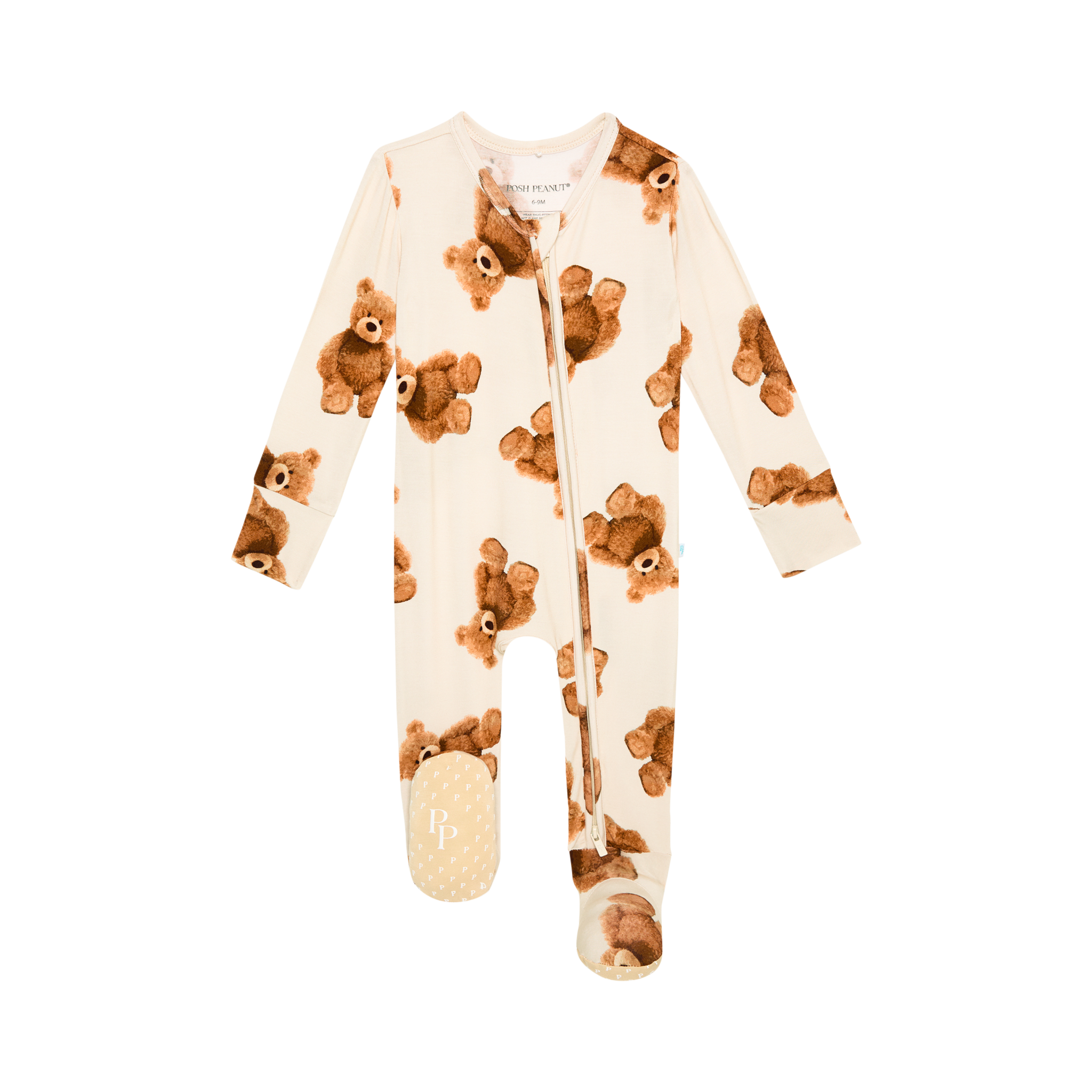 Zippered One-Piece Footie - Teddy Freddy