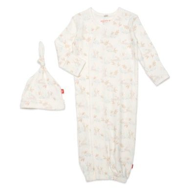 Tortoise and Hare Organic Magnetic Gown w/ Hat