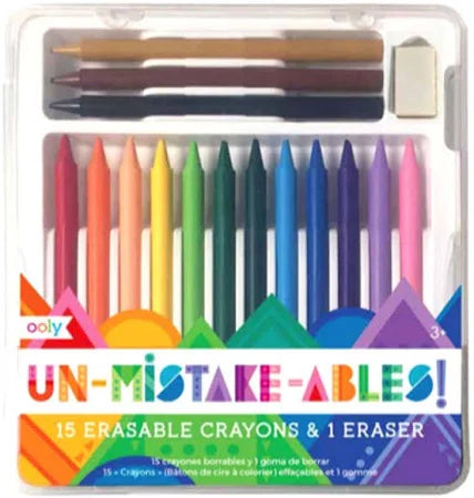 Un-Mistake-Ables 15 Erasable Crayons and Eraser Set