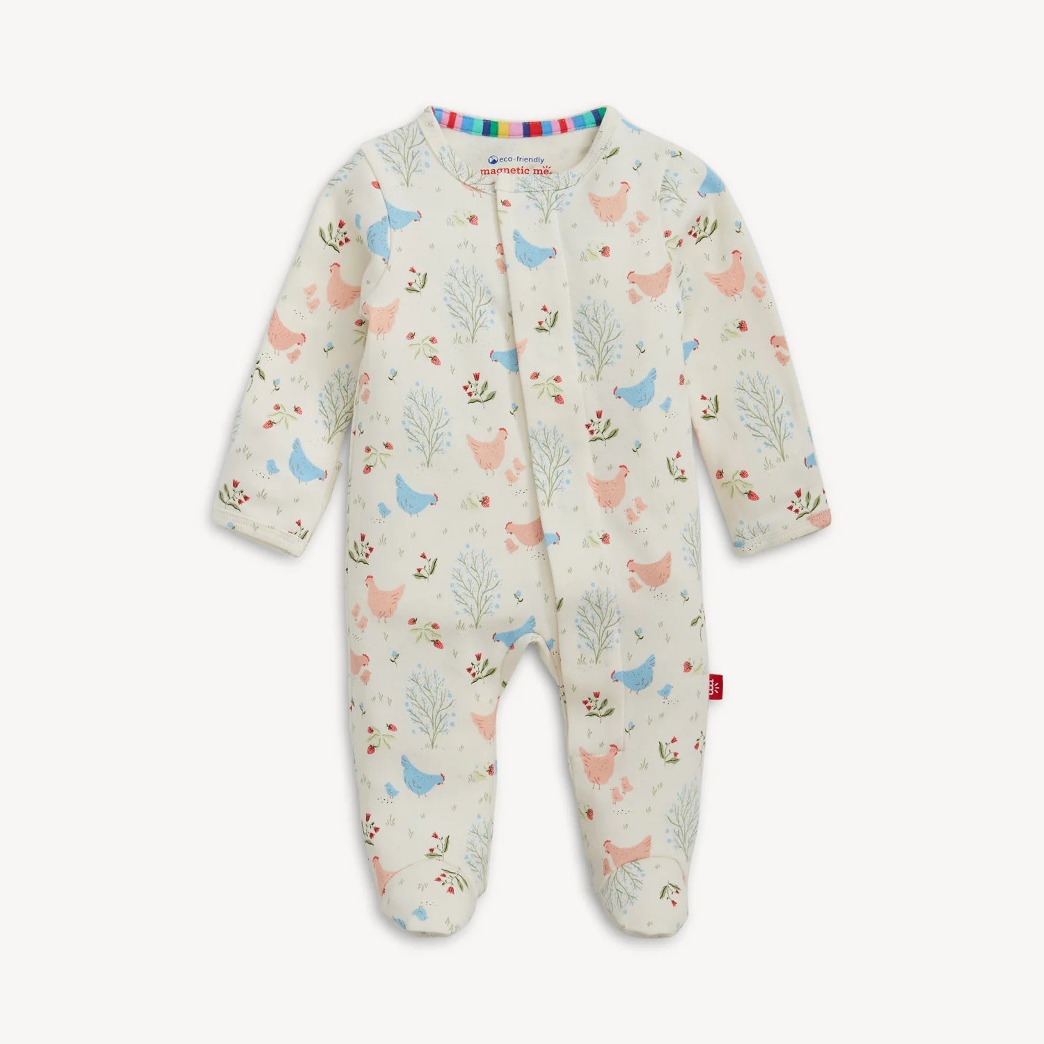 magnetic Me Floral Chicken Tender Organic Cotton Magnetic Footie