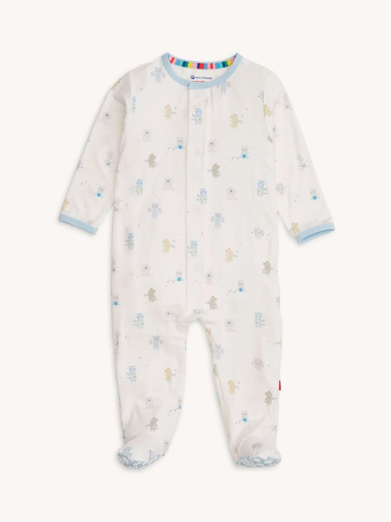 Blue Baby Beats Magnetic Modal Footie Little Sprout