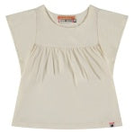 Girls T-Shirt Short Sleeve - Off White Empire Waist