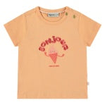 Baby Girls T-Shirt Short Sleeve - Cantaloupe Bonjour