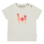 Baby Girls T-Shirt Short Sleeve - Ivory Ice Cream Cones