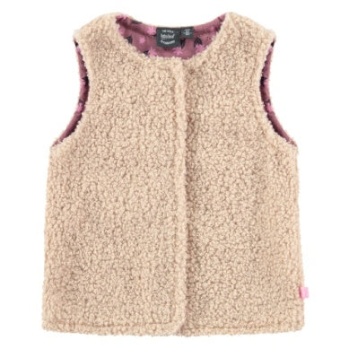 baby girls sleeveless cardigan aw23 natural