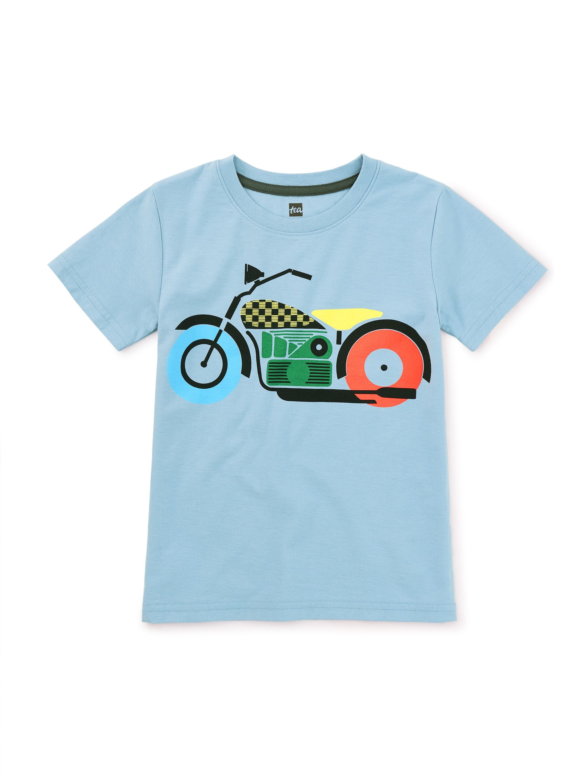 Nairobi Motorcycle Graphic Tee - Cloud