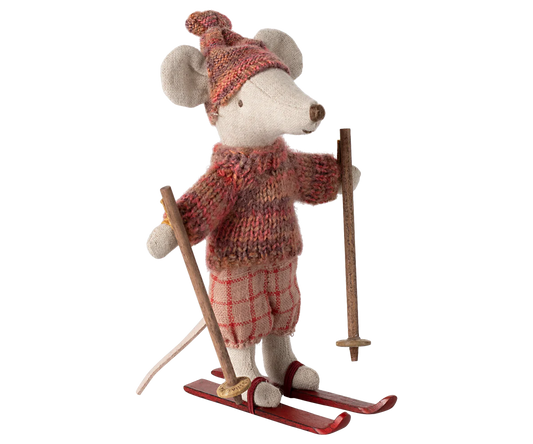 Winter Mouse with Ski Set - Big Sister Rose