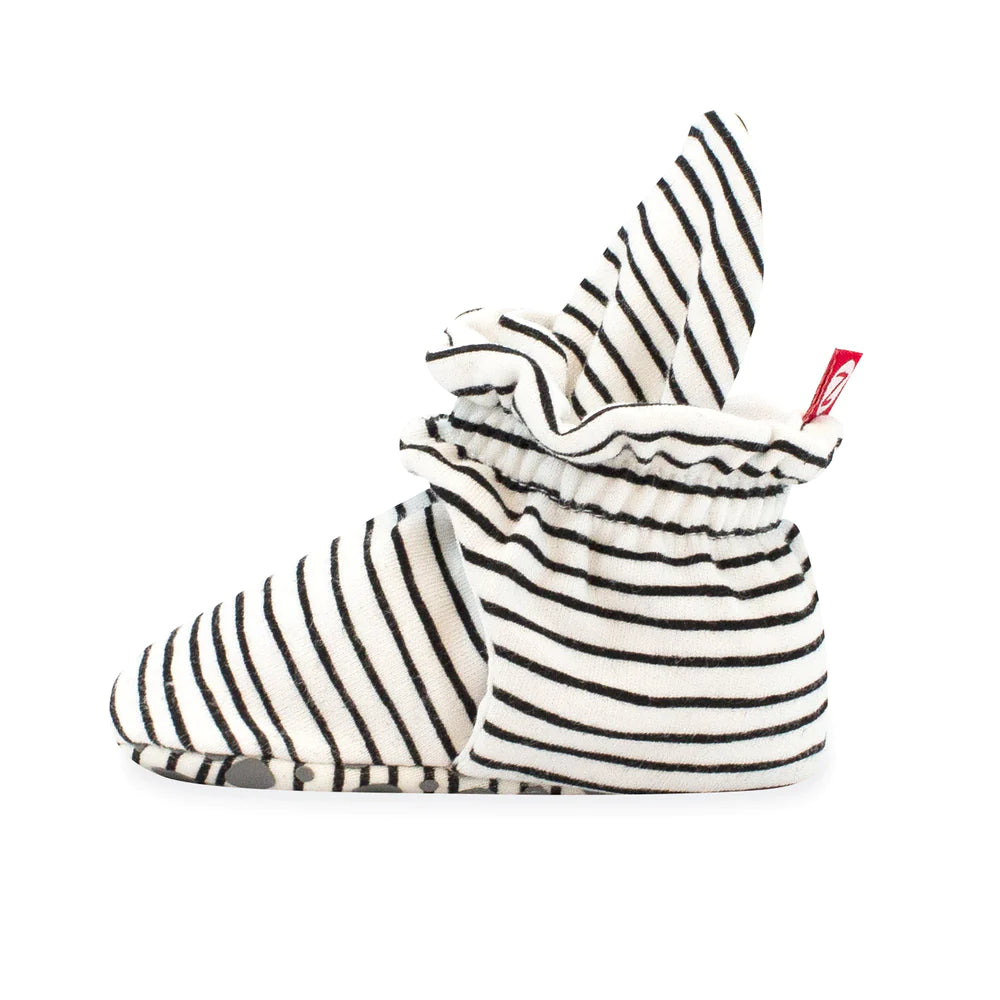 Pencil Stripe Gripper Bootie